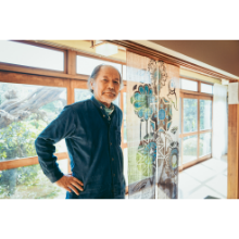 NHK列島ニュースで取材された染色作家石山修